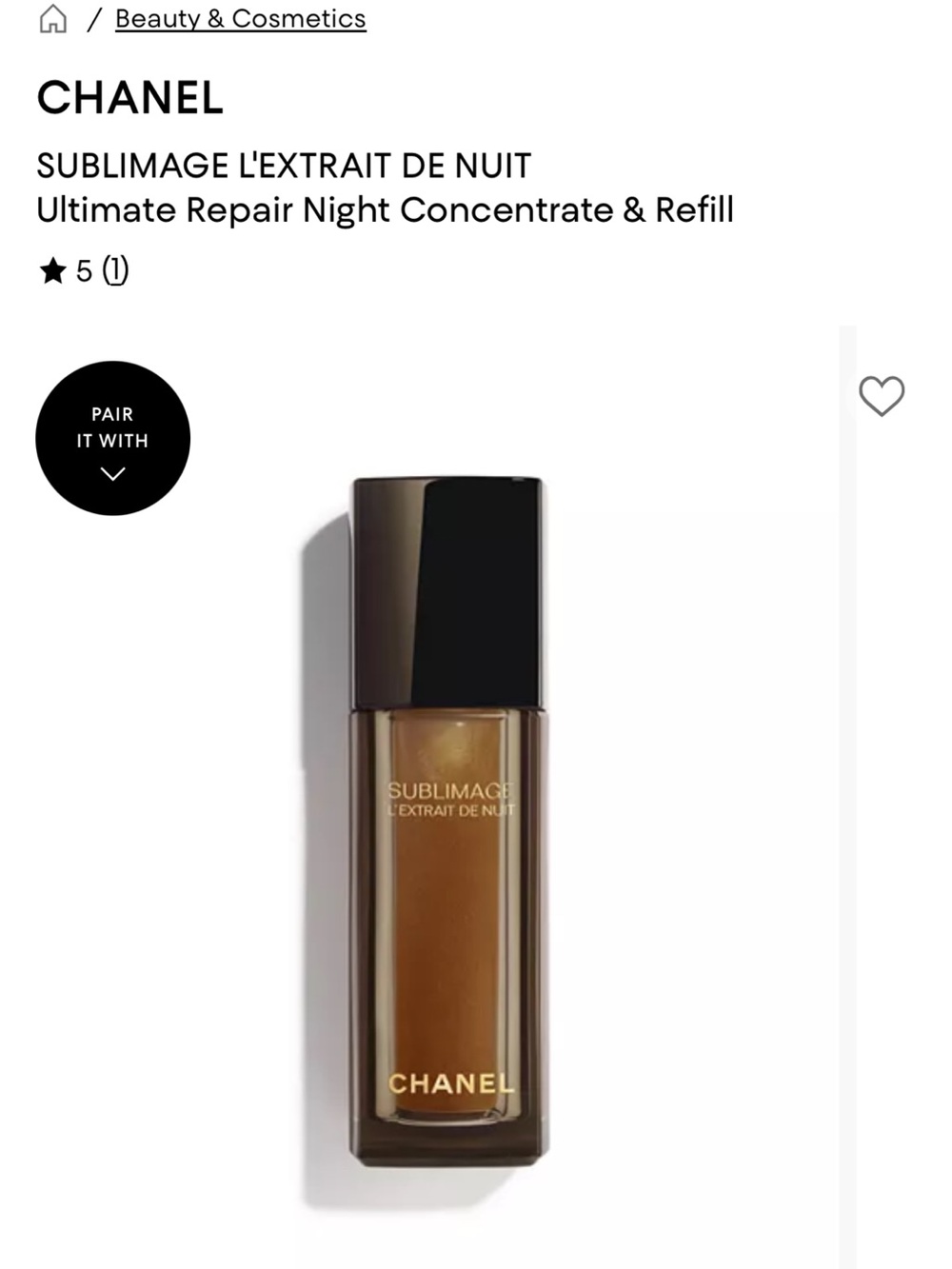 CHANEL Sublimage L'Extrait De Nuit Ultimate Repair Night Concentrate NIB
